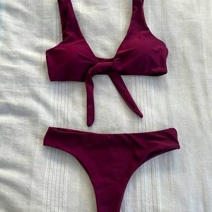 Maroon bikini